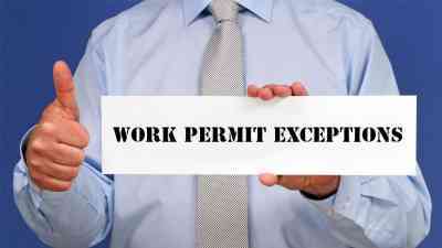 Work Permit Exceptions