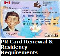 Canadian Permanent Resident Card and Meeting Residency