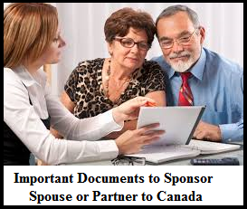 Important Documents to Sponsor Spouse or Partner to Canada
