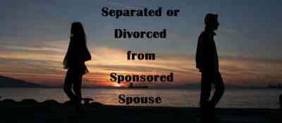 Separated or Divorced from Sponsored Spouse